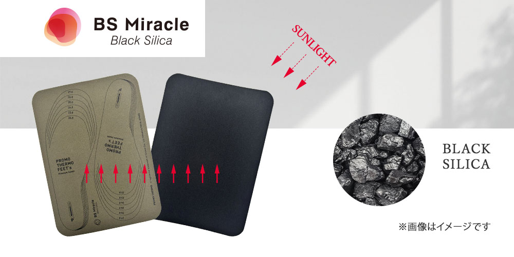 ブラックシリカ プロモサーモフィーツ インソール｜遠赤外線マット