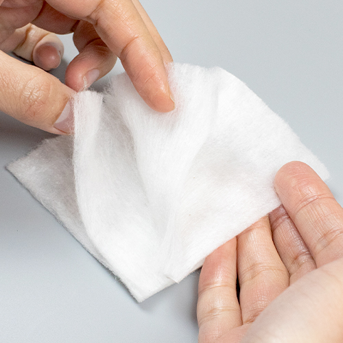 1シート24層のミルフィーユみたいなコットンパフ