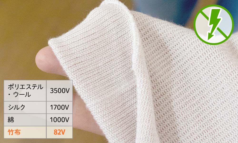 天然の抗菌・消臭作用でニオイも気になりません。汗をかいてもムレずにサラッと快適。