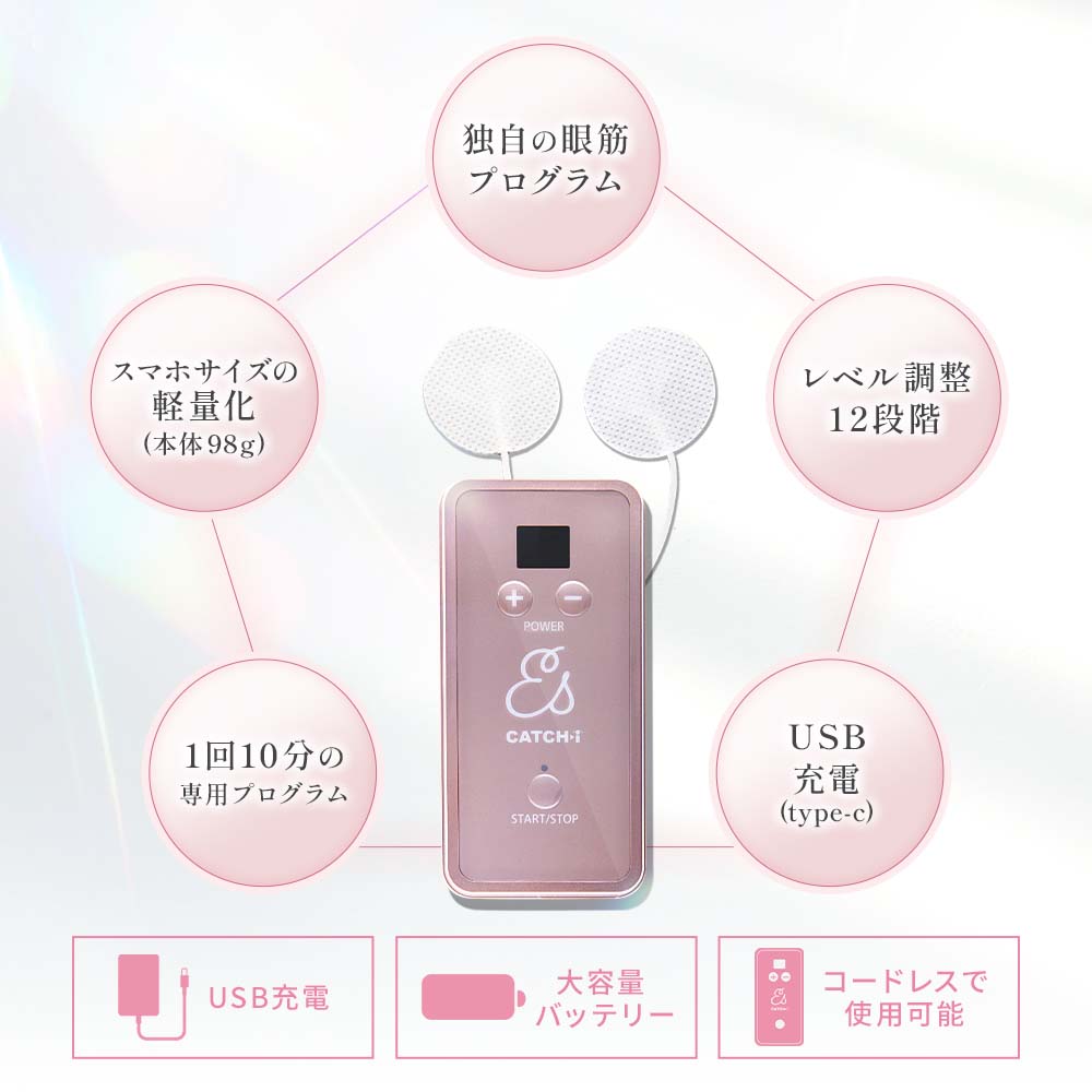 キャッチアイEs｜目の疲れ｜眼精疲労｜EMSでリフレッシュ｜健康通販