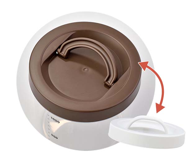 使い分けできる2種類のふた