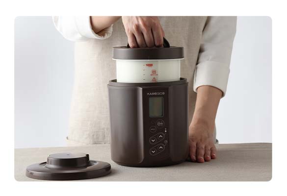 1.内容器に材料を入れる