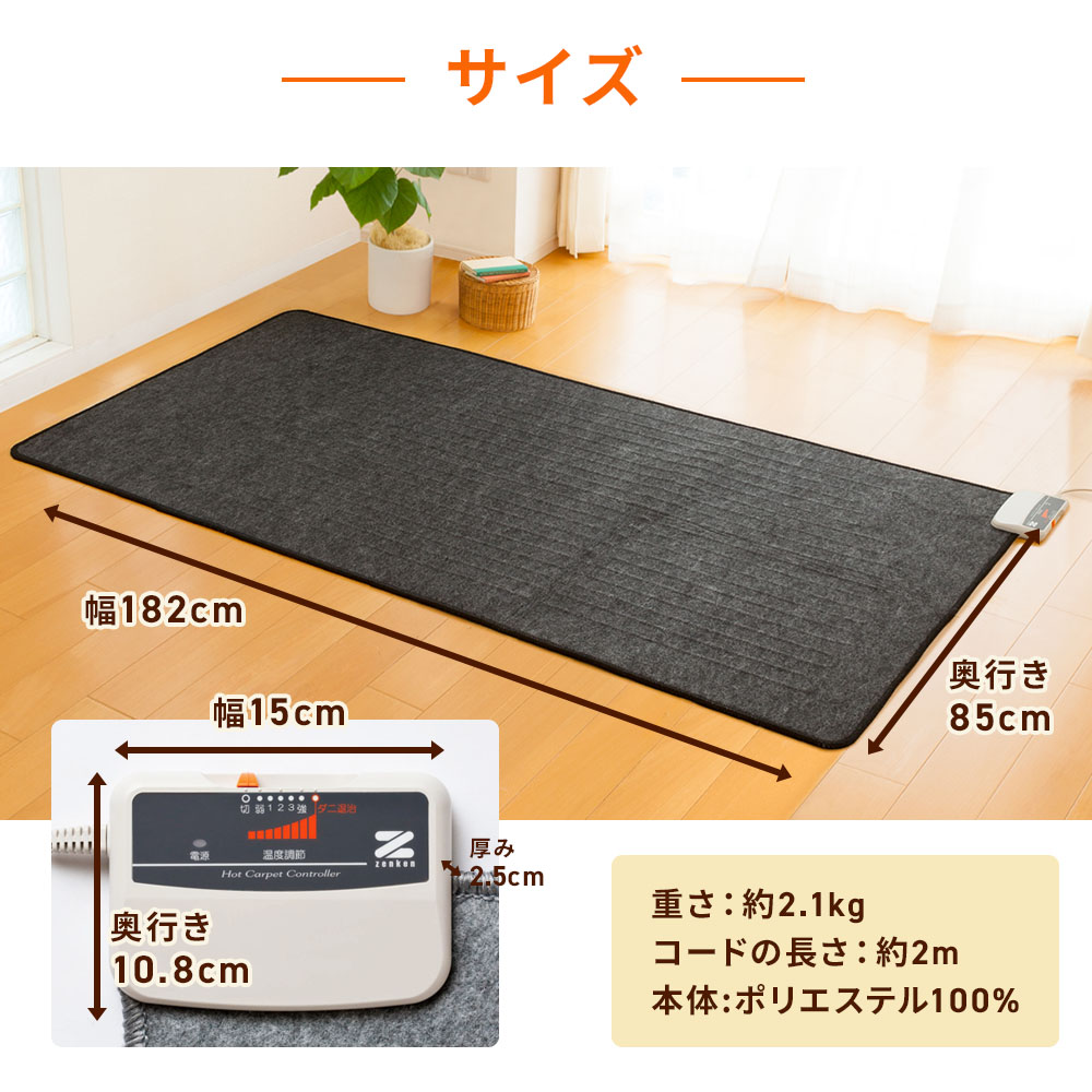 電磁波（磁界）99％カット電気カーペット 1畳用・本体のみ｜電磁波対策